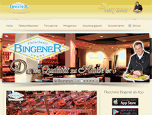 Tablet Screenshot of fleischerei-bingener.de